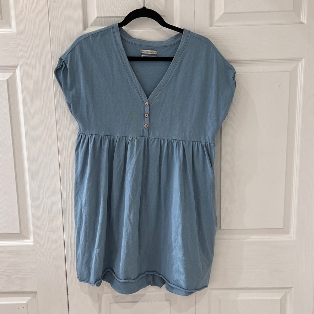 Blue UO Baby Doll Dress With Pockets